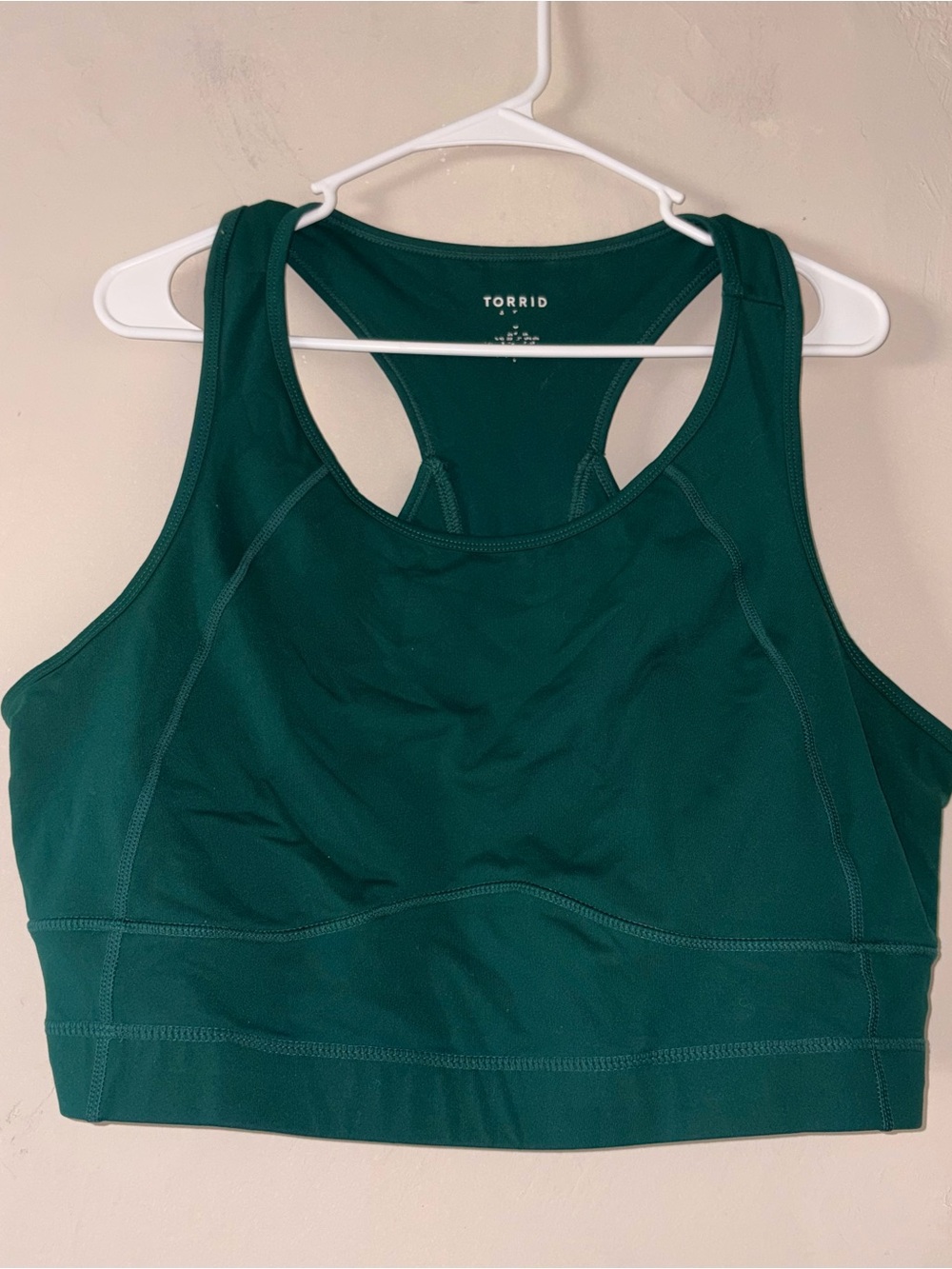 Torrid Active Emerald Green Racerback Sports Bra Crop Tank Supportive 3X Size 3